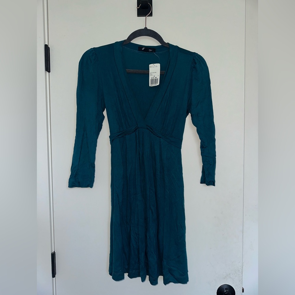 Forever 21 Teal Long Sleeve Dress